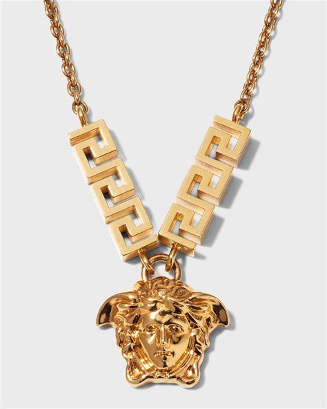 versace chain only necklaces free shipping|Versace medusa pendant necklace.